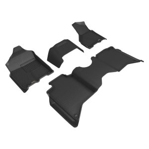 Dodge RAM 2500 Floor Mats - 3D MAXpider - Kagu Series, Carbon Fiber Embossed Pattern - Black - `19-`24